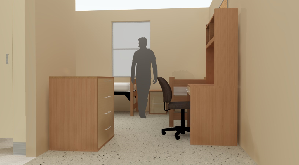 College Ave. Hall double room rendering