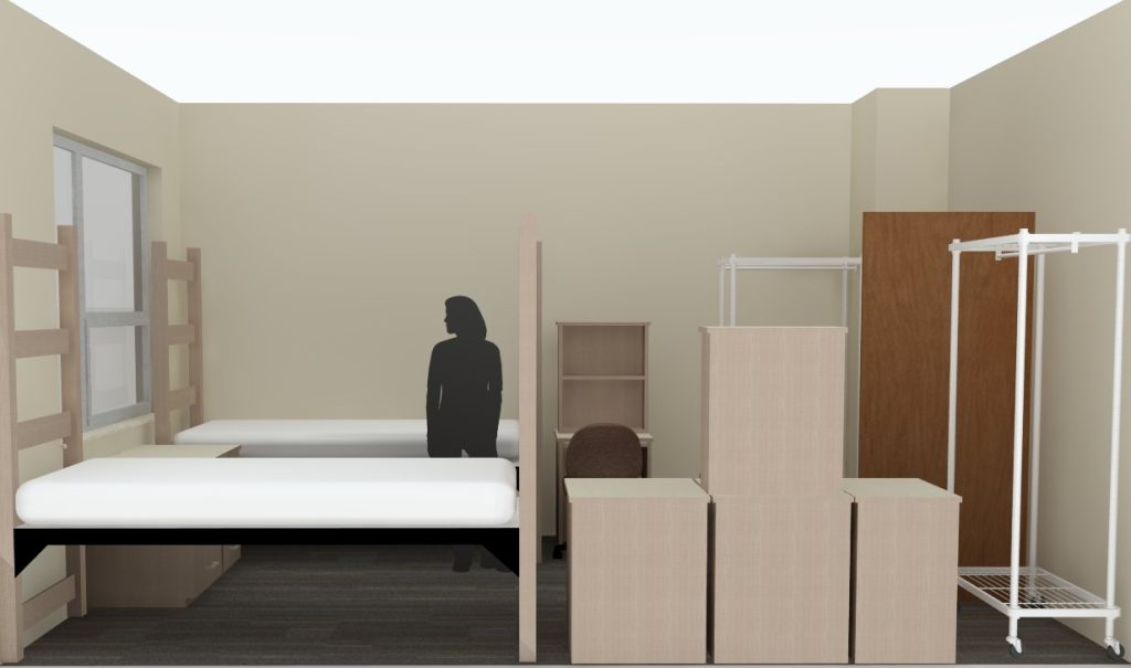 Bluford study to converted double room