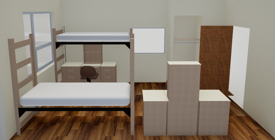Brooks converted style room rendering.
