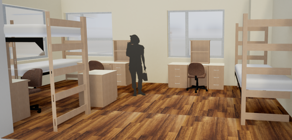 Brooks converted room rendering.