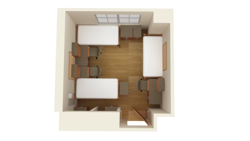 converted triple room for hawthorn, galena and dogwood halls