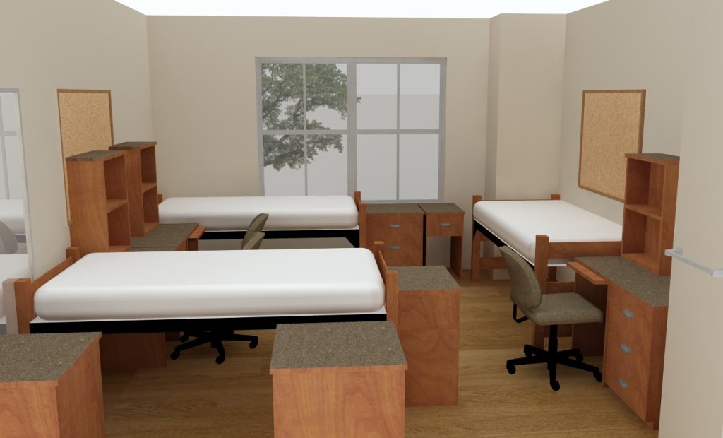 converted triple room for hawthorn, galena and dogwood halls