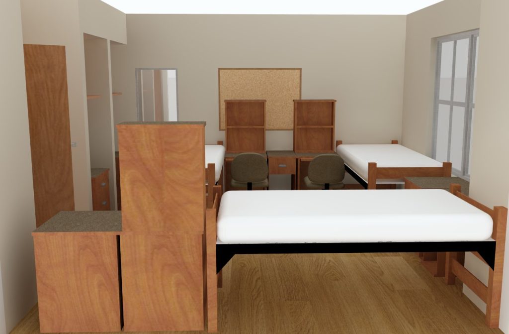 converted triple room for hawthorn, galena and dogwood halls