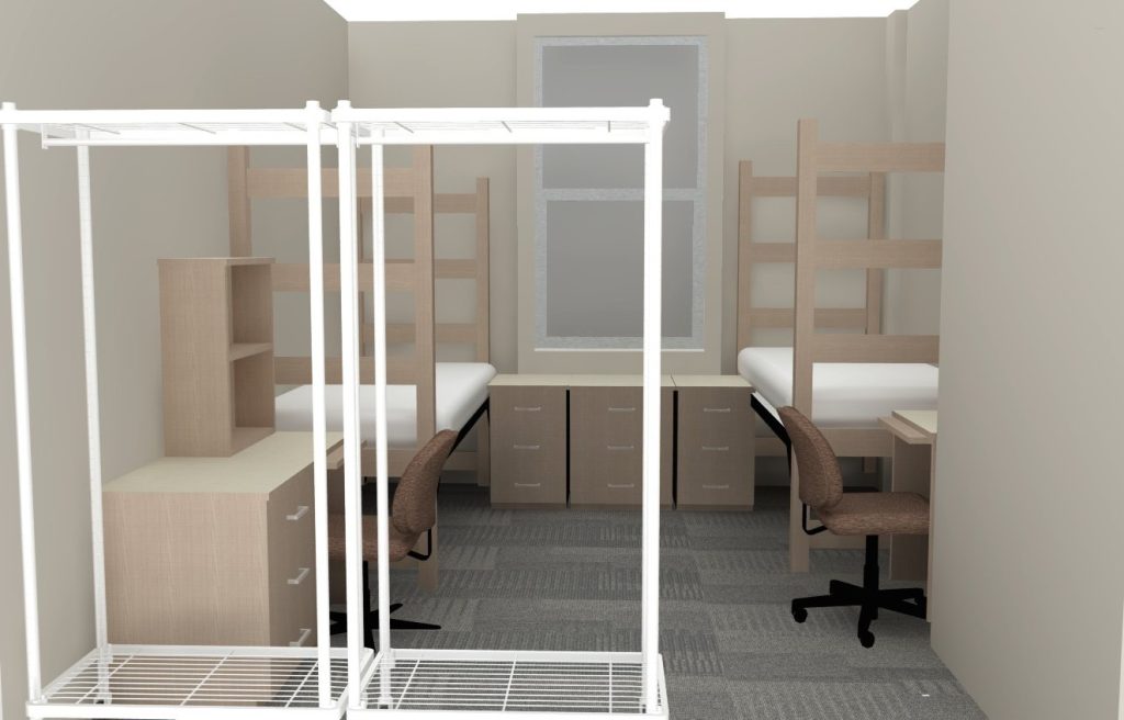 hudson study to double room