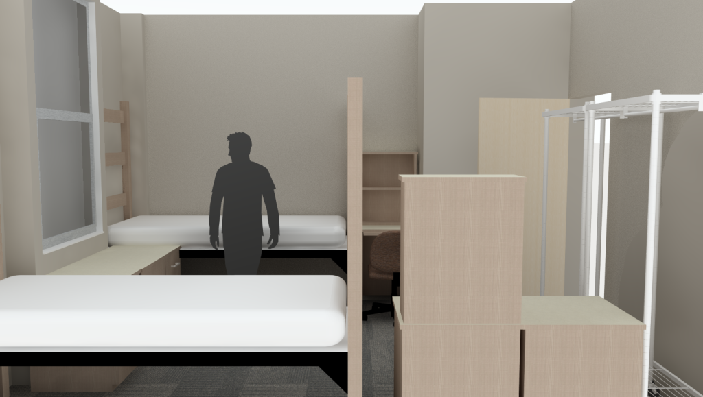 hudson study to double room
