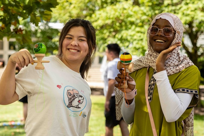 International students at event.