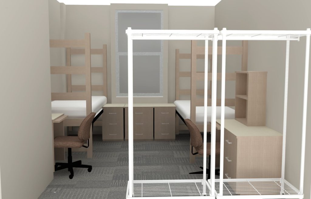 Render of double room.