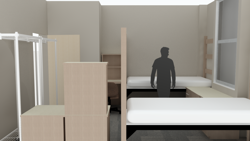 Render of double room.